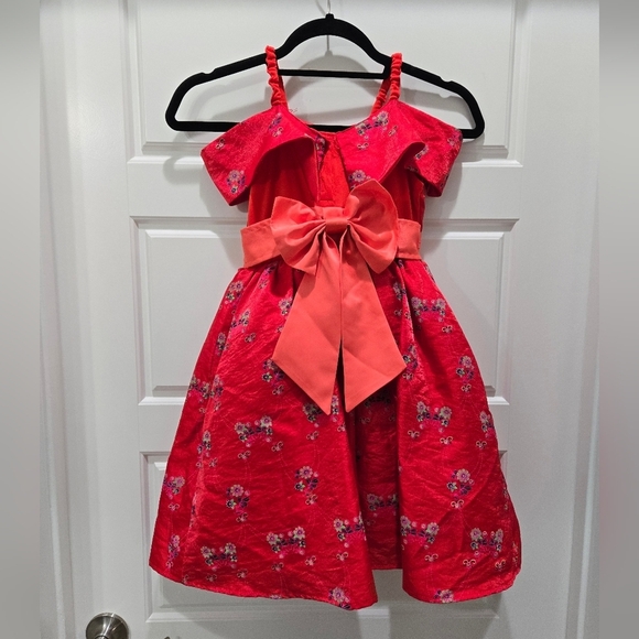 DISNEY PARKS PRINCESS ALENA OF AVATOR PLAY COSTUME RED FLORAL DRESS GIRLS 6 XS - Picture 2 of 12
